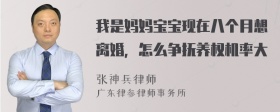 我是妈妈宝宝现在八个月想离婚，怎么争抚养权机率大