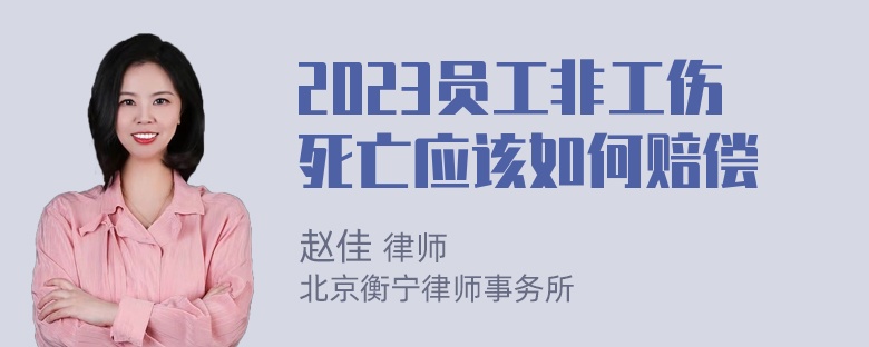 2023员工非工伤死亡应该如何赔偿