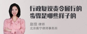 行政复议责令履行的步骤是哪些样子的