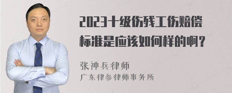 2023十级伤残工伤赔偿标准是应该如何样的啊？