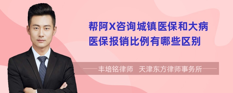 帮阿X咨询城镇医保和大病医保报销比例有哪些区别