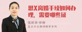 恩X离婚手续如何办理，需要哪些证