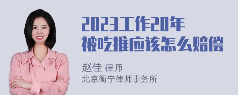 2023工作20年被吃推应该怎么赔偿