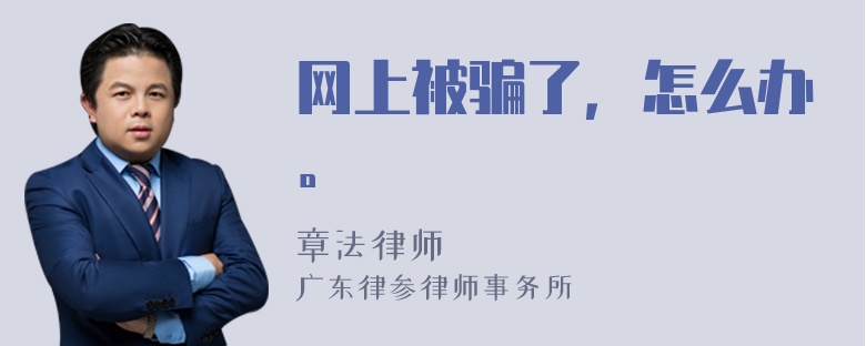 网上被骗了，怎么办。