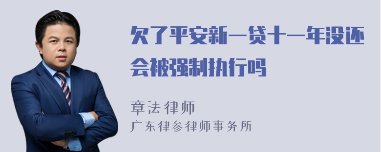 欠了平安新一贷十一年没还会被强制执行吗