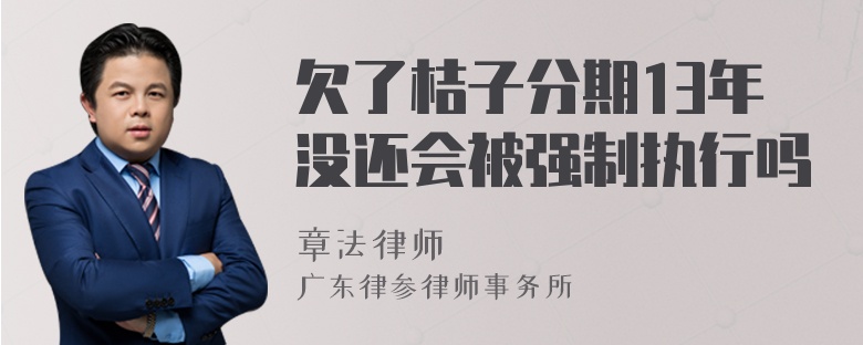 欠了桔子分期13年没还会被强制执行吗