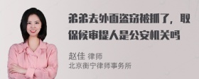 弟弟去外面盗窃被抓了，取保候审提人是公安机关吗