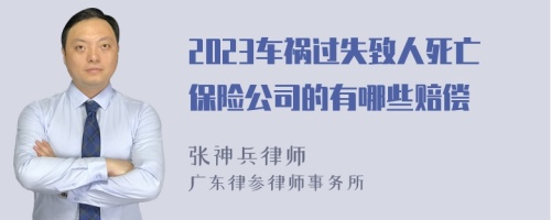 2023车祸过失致人死亡保险公司的有哪些赔偿