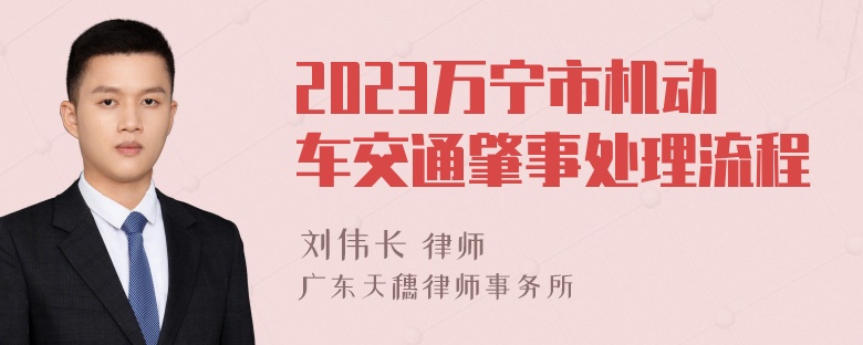 2023万宁市机动车交通肇事处理流程