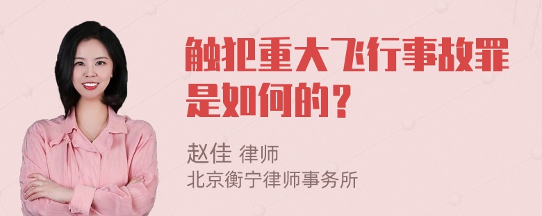 触犯重大飞行事故罪是如何的？