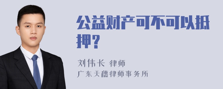 公益财产可不可以抵押？