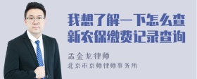 我想了解一下怎么查新农保缴费记录查询