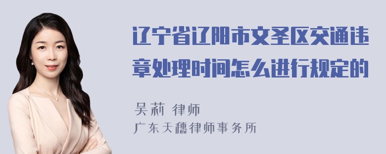 辽宁省辽阳市文圣区交通违章处理时间怎么进行规定的