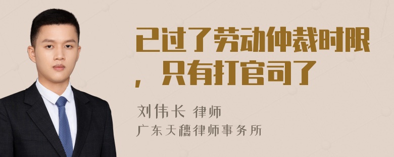 已过了劳动仲裁时限，只有打官司了