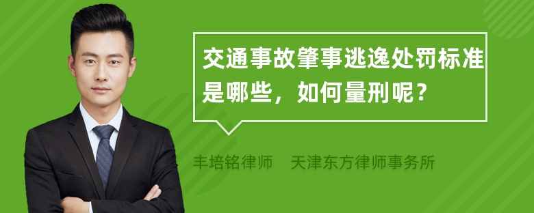 交通事故肇事逃逸处罚标准是哪些，如何量刑呢？