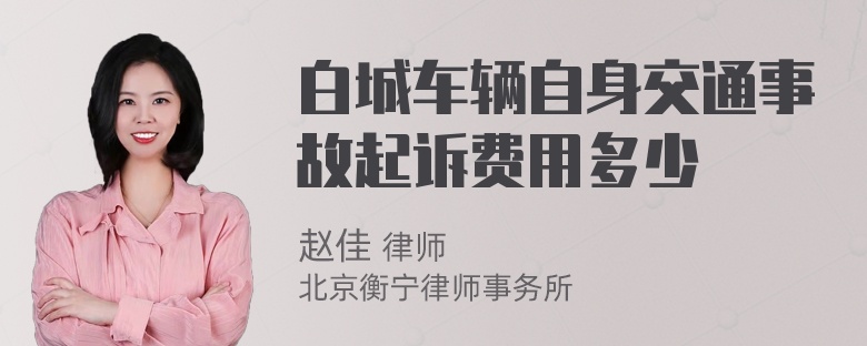 白城车辆自身交通事故起诉费用多少