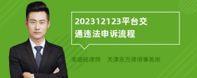 202312123平台交通违法申诉流程