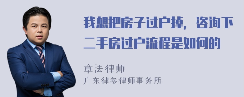 我想把房子过户掉，咨询下二手房过户流程是如何的