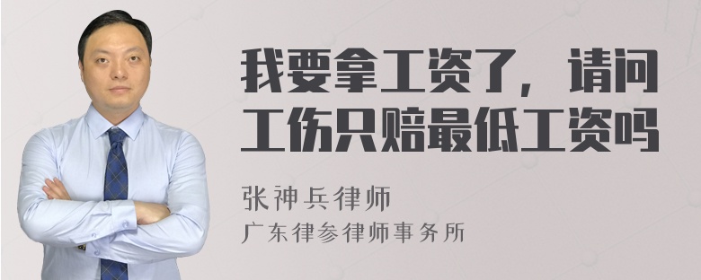 我要拿工资了，请问工伤只赔最低工资吗