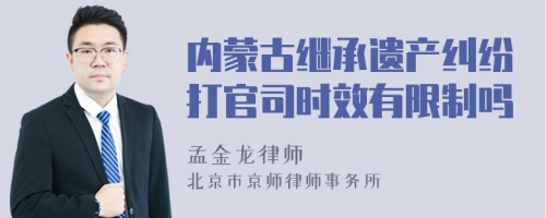 内蒙古继承遗产纠纷打官司时效有限制吗