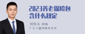 2023养老保险包含什么规定