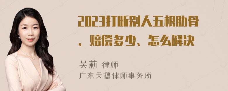 2023打断别人五根肋骨、赔偿多少、怎么解决