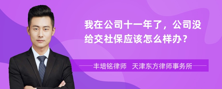 我在公司十一年了，公司没给交社保应该怎么样办？