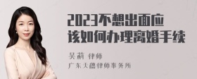 2023不想出面应该如何办理离婚手续