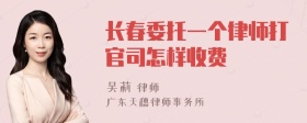 长春委托一个律师打官司怎样收费