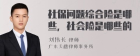 社保问题综合险是哪些，社会险是哪些的