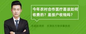 今年农村合作医疗是该如何收费的？是按户收钱吗？