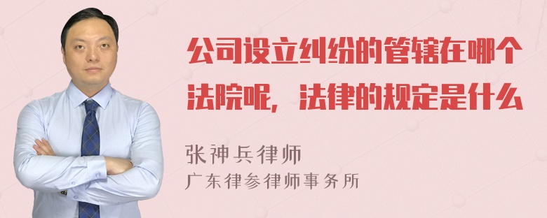 公司设立纠纷的管辖在哪个法院呢，法律的规定是什么