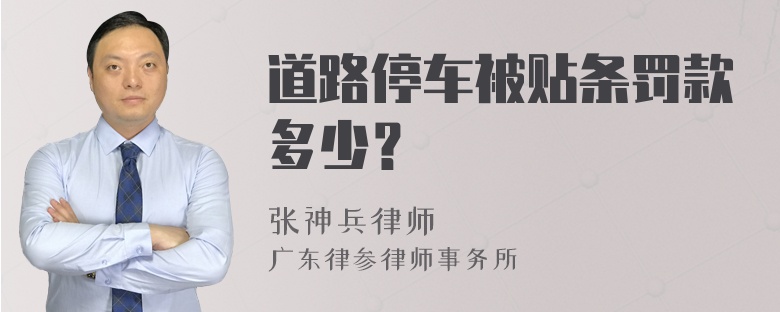 道路停车被贴条罚款多少？