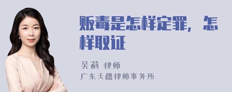 贩毒是怎样定罪，怎样取证