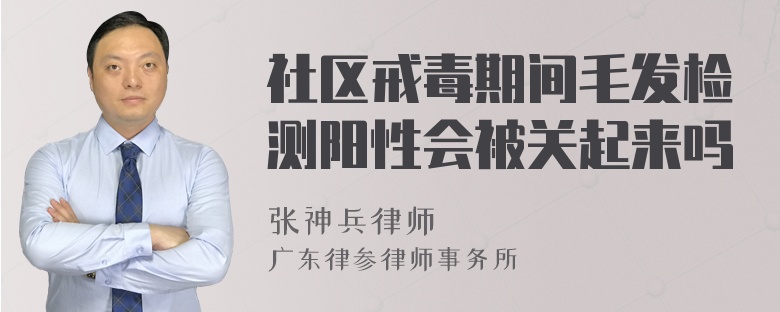 社区戒毒期间毛发检测阳性会被关起来吗