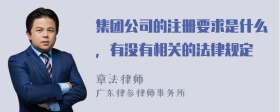 集团公司的注册要求是什么，有没有相关的法律规定