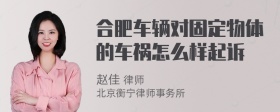 合肥车辆对固定物体的车祸怎么样起诉