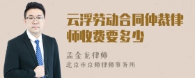 云浮劳动合同仲裁律师收费要多少