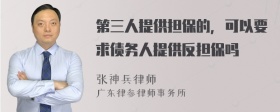 第三人提供担保的，可以要求债务人提供反担保吗