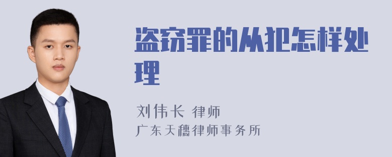 盗窃罪的从犯怎样处理