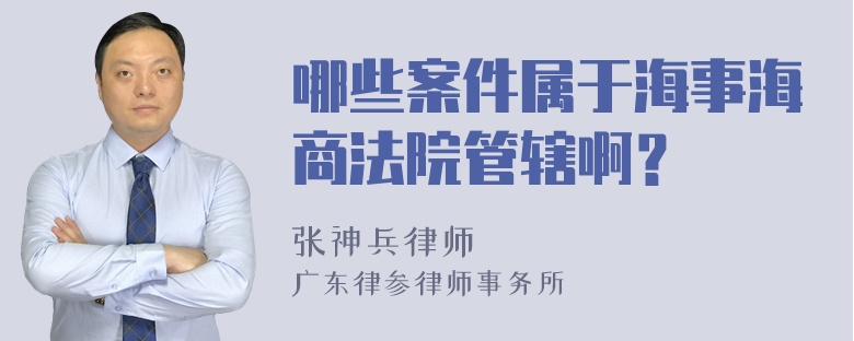 哪些案件属于海事海商法院管辖啊？