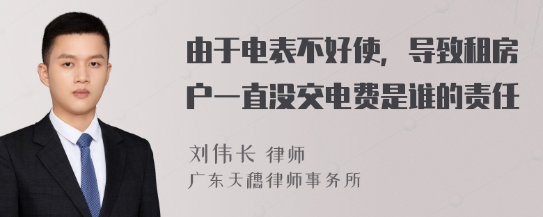 由于电表不好使，导致租房户一直没交电费是谁的责任