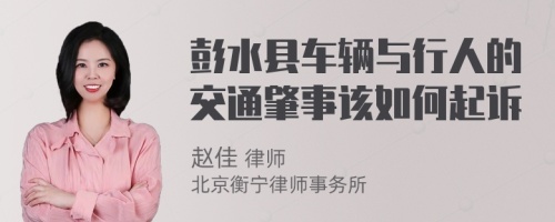 彭水县车辆与行人的交通肇事该如何起诉