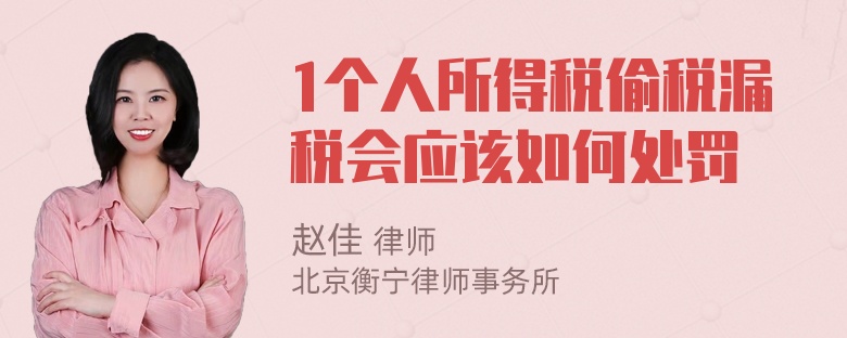 1个人所得税偷税漏税会应该如何处罚