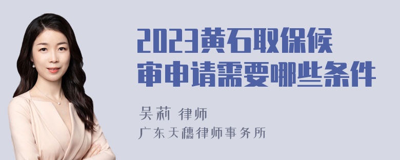 2023黄石取保候审申请需要哪些条件