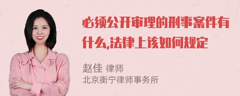 必须公开审理的刑事案件有什么,法律上该如何规定