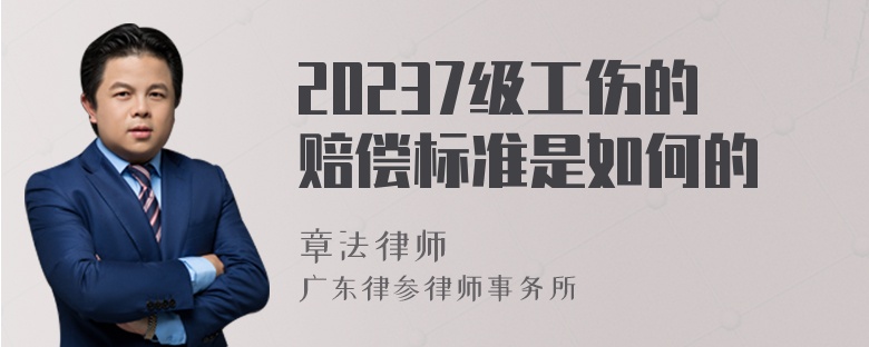 20237级工伤的赔偿标准是如何的