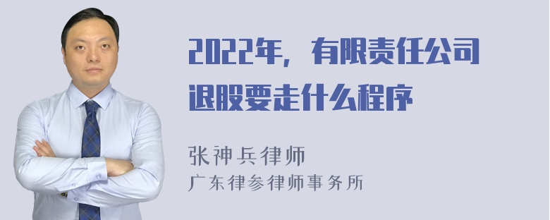 2022年，有限责任公司退股要走什么程序