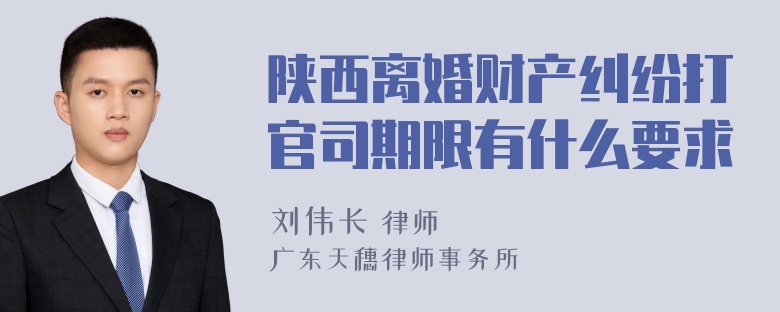 陕西离婚财产纠纷打官司期限有什么要求