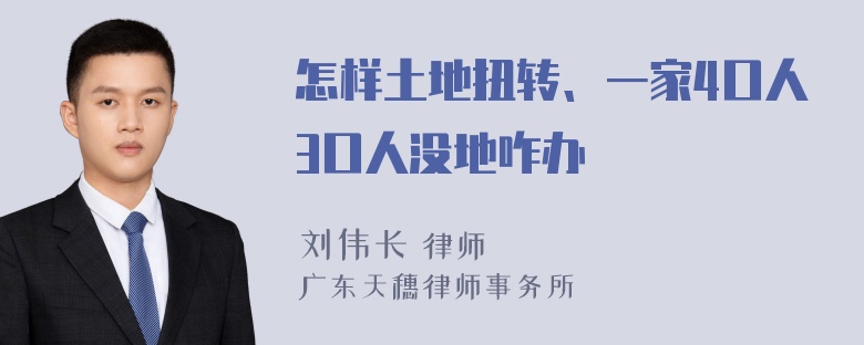 怎样土地扭转、一家4口人3口人没地咋办
